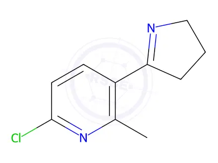 Chemical structure of 6-Chloro-3-(3,4-dihydro-2H-pyrrol-5-yl)-2-methylpyridine