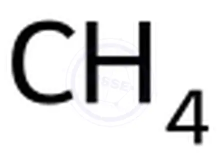 Chemical structure of Methane