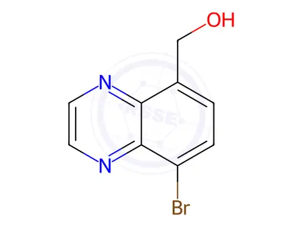 Chemical structure of (8-bromoquinoxalin-5-yl)methanol