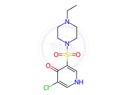 Chemical structure of 3-Chloro-5-((4-ethylpiperazin-1-yl)sulfonyl)pyridin-4-ol