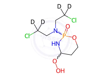 Chemical structure of 4-Hydroperoxy Cyclophosphamide-d4
