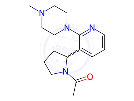 Chemical structure of 1-(2-(2-(4-Methylpiperazin-1-yl)pyridin-3-yl)pyrrolidin-1-yl)ethanone