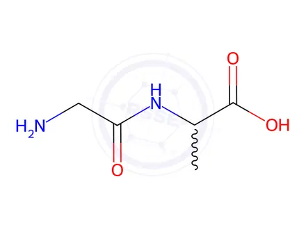 Chemical structure of Glycyl-DL-alanine