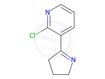 Chemical structure of 2-Chloro-3-(3,4-dihydro-2H-pyrrol-5-yl)pyridine