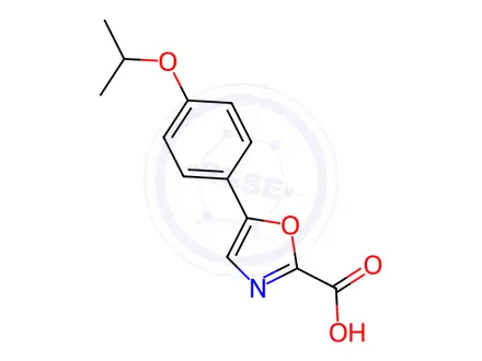 Chemical structure of 5-(4-Isopropoxyphenyl)oxazole-2-carboxylic acid