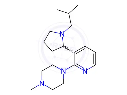 Chemical structure of 1-(3-(1-Isobutylpyrrolidin-2-yl)pyridin-2-yl)-4-methylpiperazine
