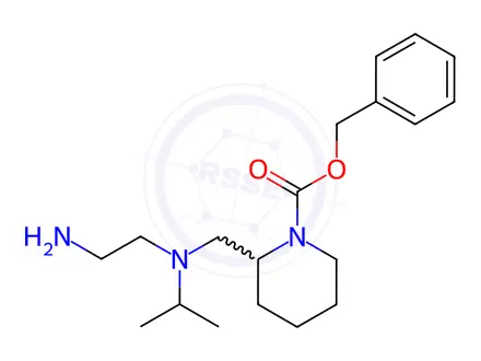 Chemical structure of Benzyl 2-(((2-aminoethyl)(isopropyl)amino)methyl)piperidine-1-carboxylate