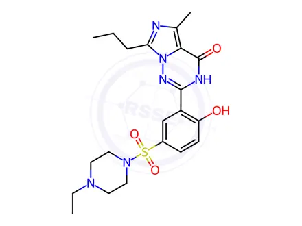 Chemical structure of O-Desethyl Vardenafil Impurity