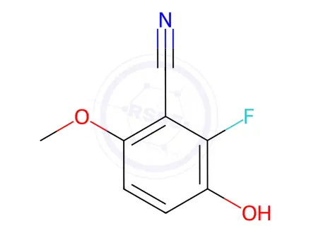 Chemical structure of Benzonitrile, 2-fluoro-3-hydroxy-6-methoxy-(9CI)