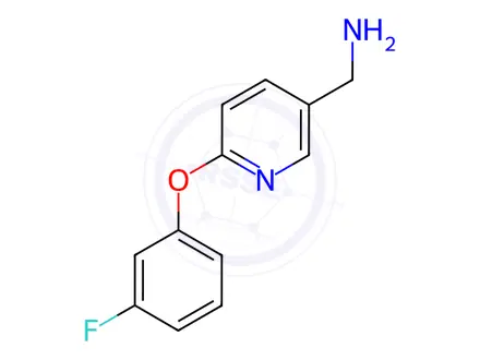 Chemical structure of [6-(3-fluorophenoxy)pyridin-3-yl]methanamine