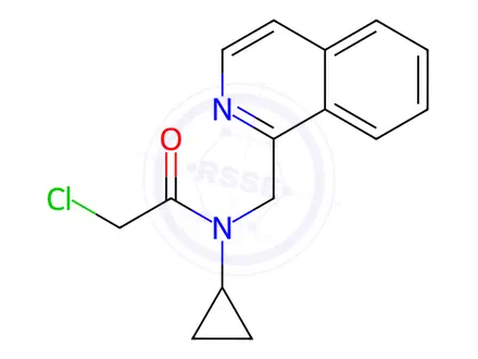 Chemical structure of 2-Chloro-N-cyclopropyl-N-(isoquinolin-1-ylmethyl)acetamide