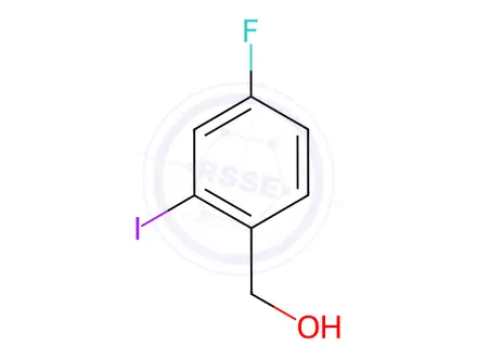 Chemical structure of 4-Fluoro-2-iodobenzyl Alcohol