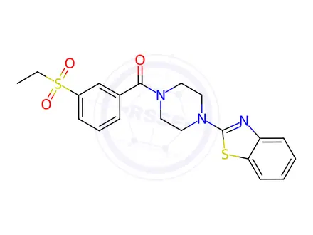 Chemical structure of (4-(Benzo[d]thiazol-2-yl)piperazin-1-yl)(3-(ethylsulfonyl)phenyl)methanone