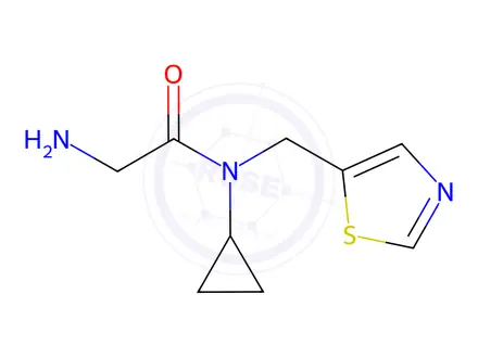 Chemical structure of 2-Amino-N-cyclopropyl-N-(thiazol-5-ylmethyl)acetamide