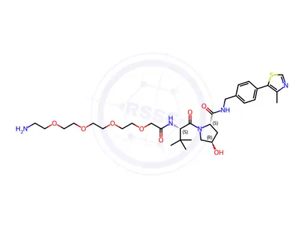 Chemical structure of (S,R,S)-AHPC-PEG4-NH2 (hydrochloride)