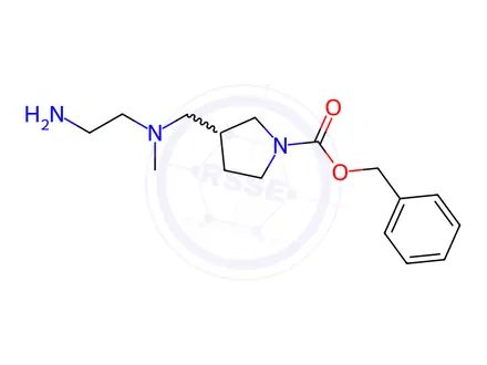 Chemical structure of Benzyl 3-(((2-aminoethyl)(methyl)amino)methyl)pyrrolidine-1-carboxylate