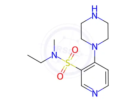 Chemical structure of N-Ethyl-N-methyl-4-(piperazin-1-yl)pyridine-3-sulfonamide