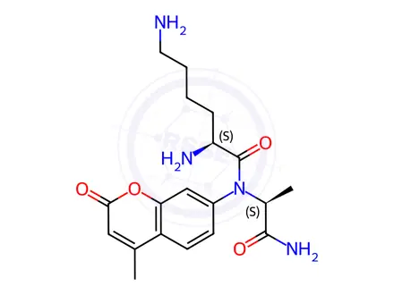 Chemical structure of H-Lys-Ala-AMC