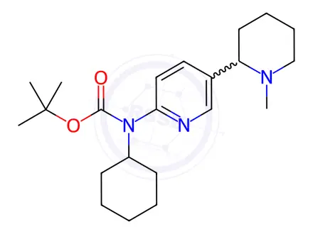Chemical structure of tert-Butyl cyclohexyl(5-(1-methylpiperidin-2-yl)pyridin-2-yl)carbamate