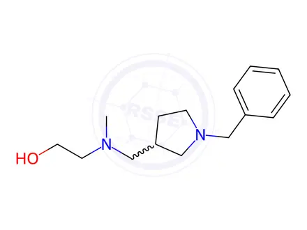 Chemical structure of 2-(((1-Benzylpyrrolidin-3-yl)methyl)(methyl)amino)ethanol