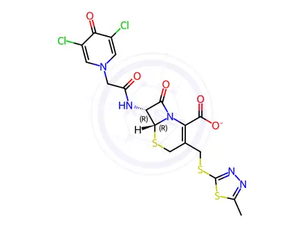 Chemical structure of Cefazedone Sodium Salt