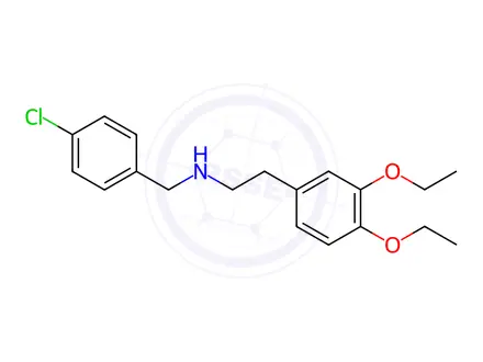 Chemical structure of [(4-chlorophenyl)methyl][2-(3,4-diethoxyphenyl)ethyl]amine
