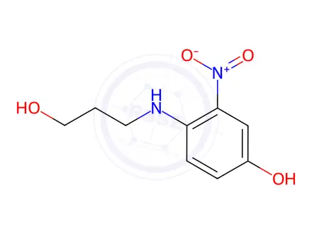 Chemical structure of N-(3-Hydroxypropyl) 4-hydroxy-2-nitroaniline