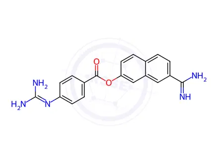 Chemical structure of Nafamostat Mesilate Impurity 9