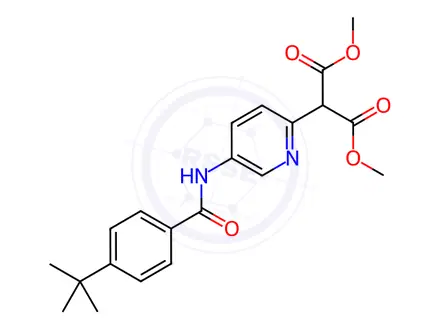 Chemical structure of Dimethyl 2-(5-{[4-(tert-butyl)benzoyl]amino}-2-pyridinyl)malonate