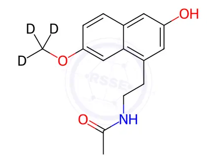 Chemical structure of 3-Hydroxy agomelatine D3