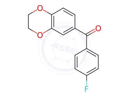 Chemical structure of (2,3-Dihydro-1,4-Benzodioxin-6-yl(4-Fluorophenyl)Methanone