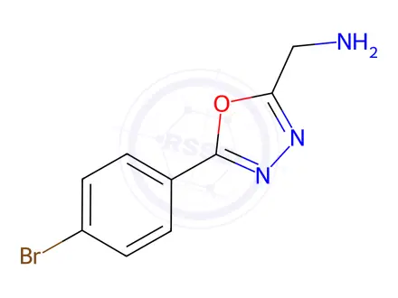 Chemical structure of (5-(4-Bromophenyl)-1,3,4-oxadiazol-2-yl)methanamine