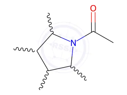 Chemical structure of Pyrrolidine, 1-acetyl-2,3,4,5-tetramethyl-(9CI)