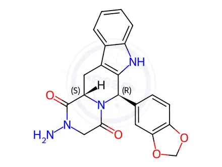 Chemical structure of (R,S)-Aminotadalafil