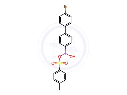 Chemical structure of (4'-Bromo-[1,1'-biphenyl]-4-yl)(hydroxy)-lambda3-iodanyl 4-methylbenzenesulfonate