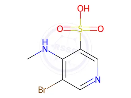 Chemical structure of 5-Bromo-4-(methylamino)pyridine-3-sulfonic acid