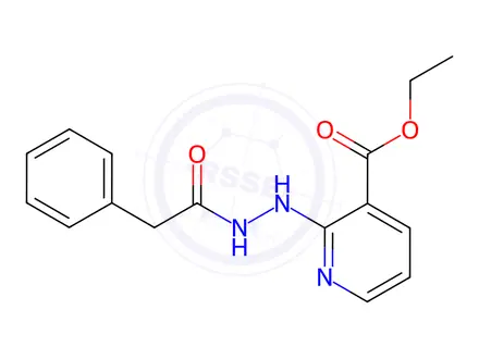 Chemical structure of Ethyl 2-[2-(2-phenylacetyl)hydrazino]nicotinate