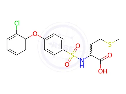 Chemical structure of ((4-(2-Chlorophenoxy)phenyl)sulfonyl)methionine