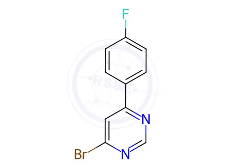Chemical structure of 4-bromo-6-(4-fluorophenyl)pyrimidine