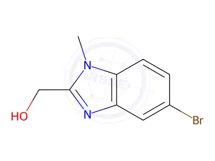 Chemical structure of (5-Bromo-1-methyl-1h-1,3-benzodiazol-2-yl)methanol