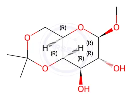 Chemical structure of METHYL-4,6-O-ISOPROPYLIDENE-BETA-D-GALACTOPYRANOSIDE