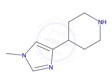 Chemical structure of Piperidine, 4-(1-methyl-1H-imidazol-4-yl)-