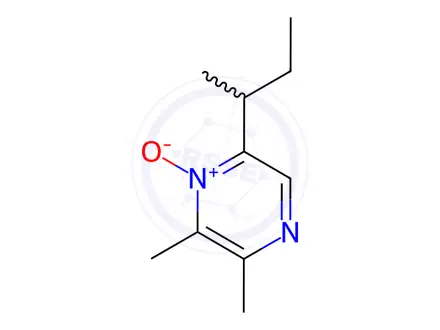 Chemical structure of Pyrazine, 2,3-dimethyl-5-(1-methylpropyl)-, 4-oxide (9CI)