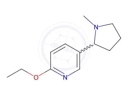 Chemical structure of 2-Ethoxy-5-(1-methylpyrrolidin-2-yl)pyridine