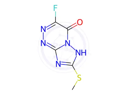 Chemical structure of 3-Fluoro-7-(methylthio)-[1,2,4]triazolo[5,1-c][1,2,4]triazin-4(8H)-one