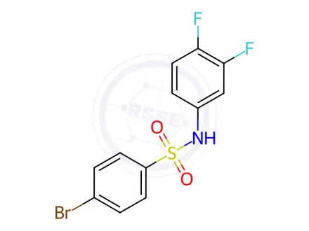 Chemical structure of 4-Bromo-N-(3,4-difluorophenyl)benzenesulfonamide
