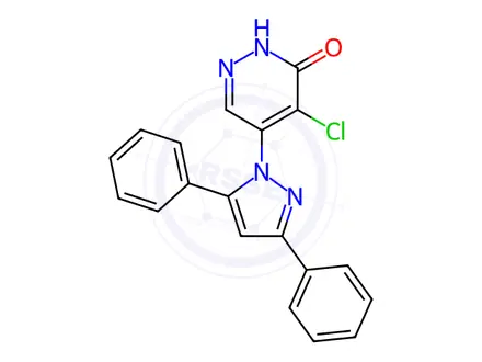 Chemical structure of 4-Chloro-5-(3,5-diphenyl-1H-pyrazol-1-yl)pyridazin-3(2H)-one