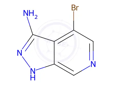 Chemical structure of 4-bromo-1H-pyrazolo[3,4-c]pyridin-3-amine