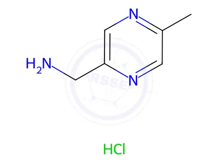 Chemical structure of (5-Methylpyrazin-2-yl)methanamine hydrochloride