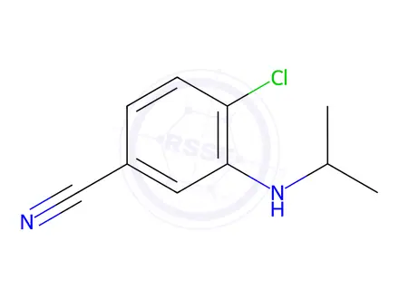 Chemical structure of 4-Chloro-3-[(propan-2-yl)amino]benzonitrile